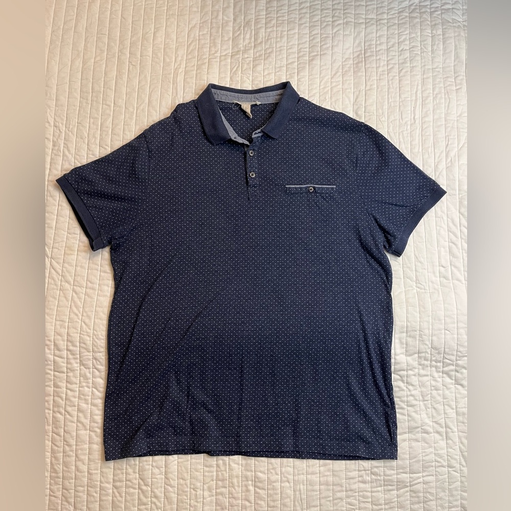 Forever 21 men’s blue polka dot polo